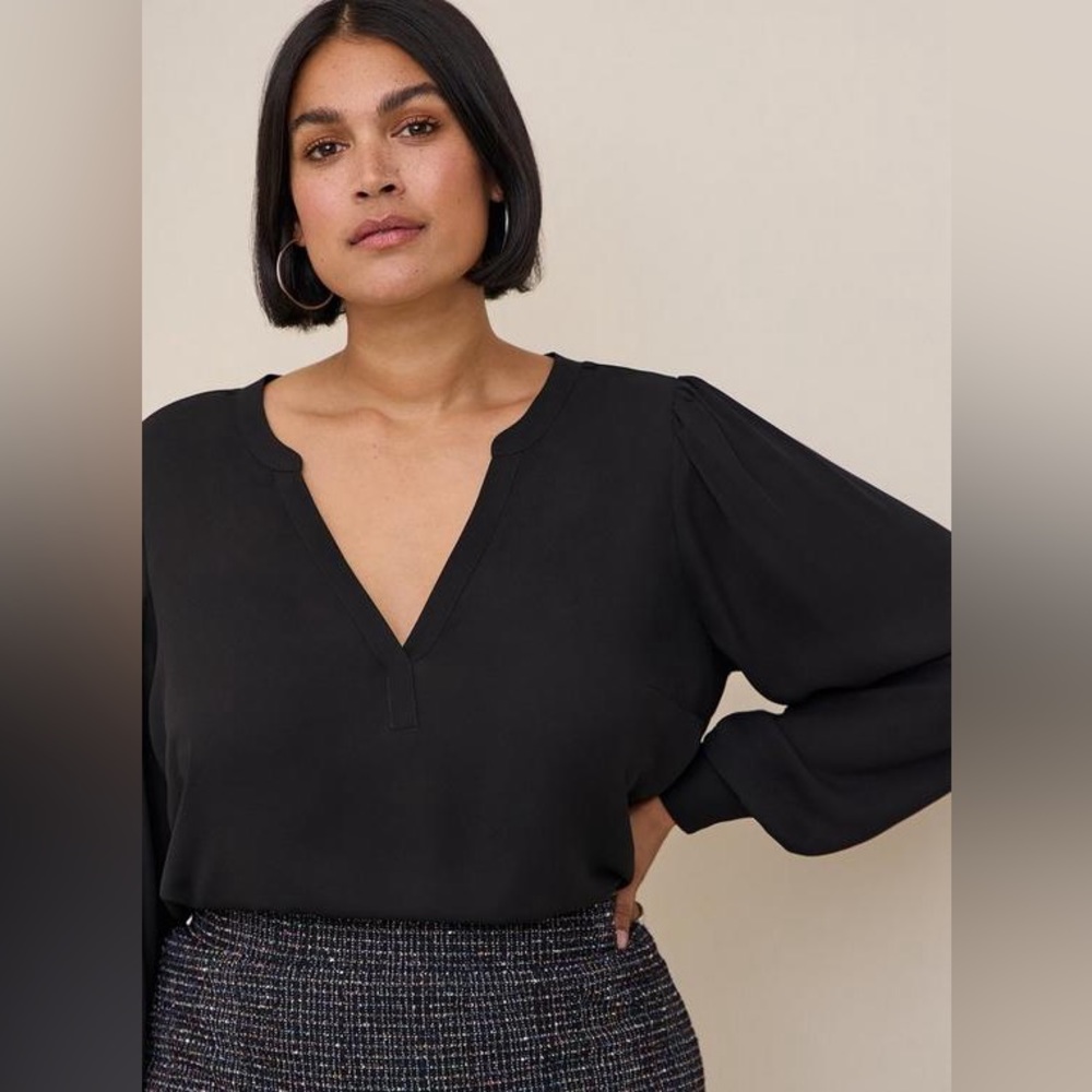 Torrid Harper Georgette Pullover Puff Sleeve Blouse - 3X - NWT